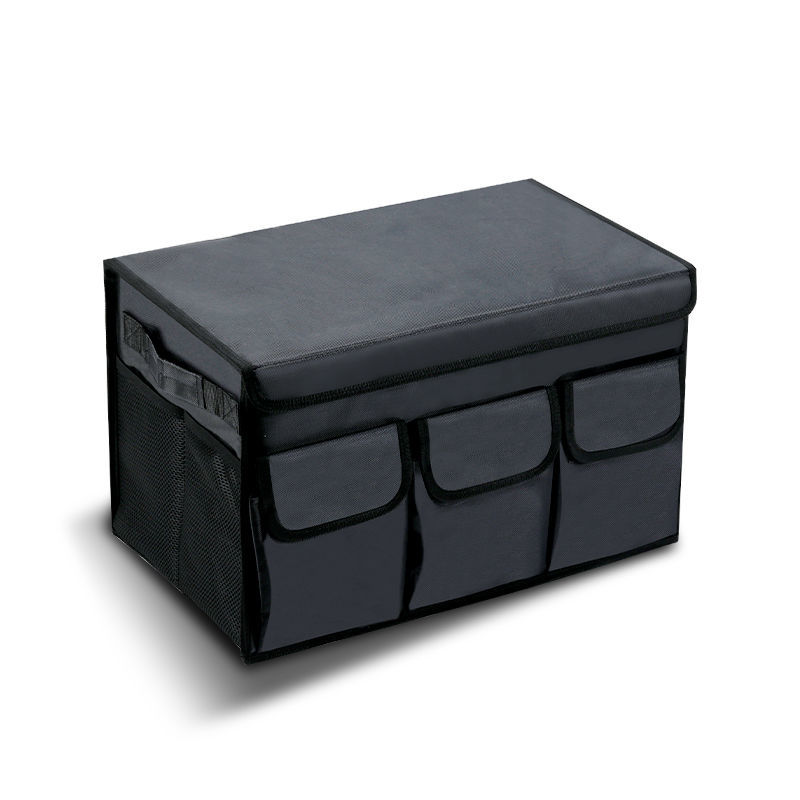 Rear trunk storage box, storage box, folding and finishing box, multi-function storage box for vehicle, interior articles
