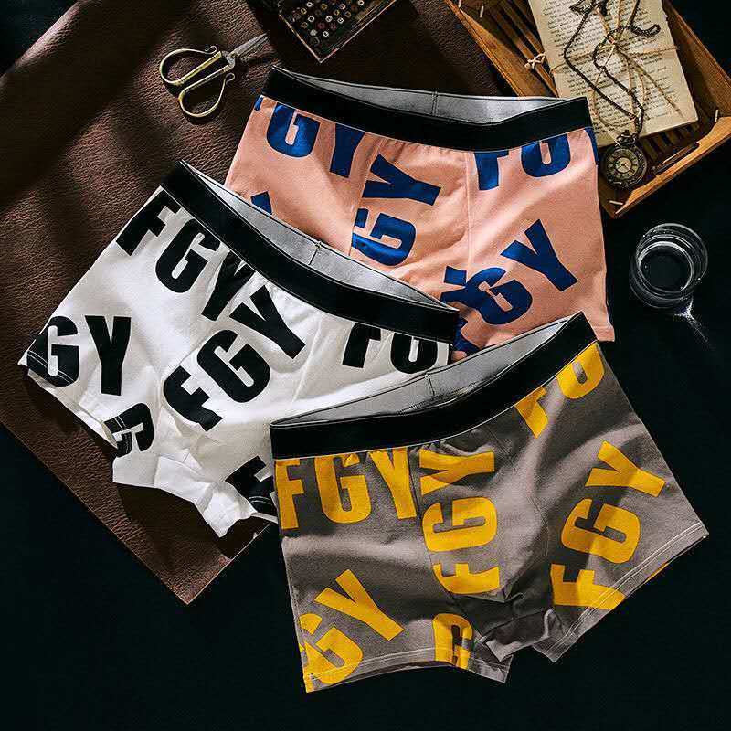 Trendy men's underwear, boxer, sexy, loose, breathable, four legged, comfortable, antibacterial, youth underpants