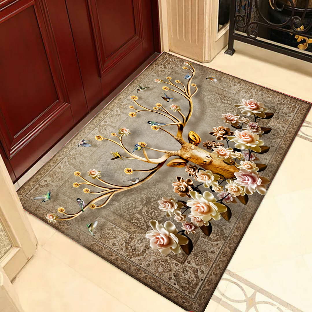 European door mat entrance mat toilet water absorbent foot mat household kitchen bedside carpet anti slip mat machine washable