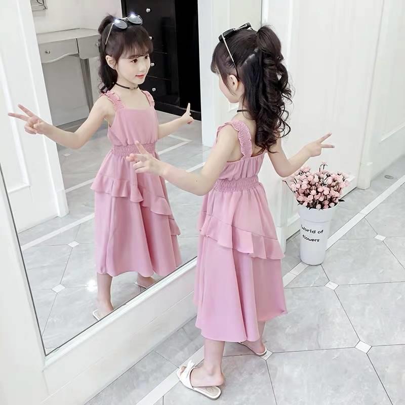 Girls' dress western style summer dress new children's skirt summer net red chiffon skirt little girl princess skirt