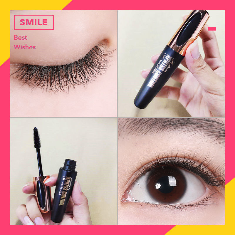 Genuine 4D rich mascara, naturally thick, curly, long, durable, waterproof, elongated, without makeup.
