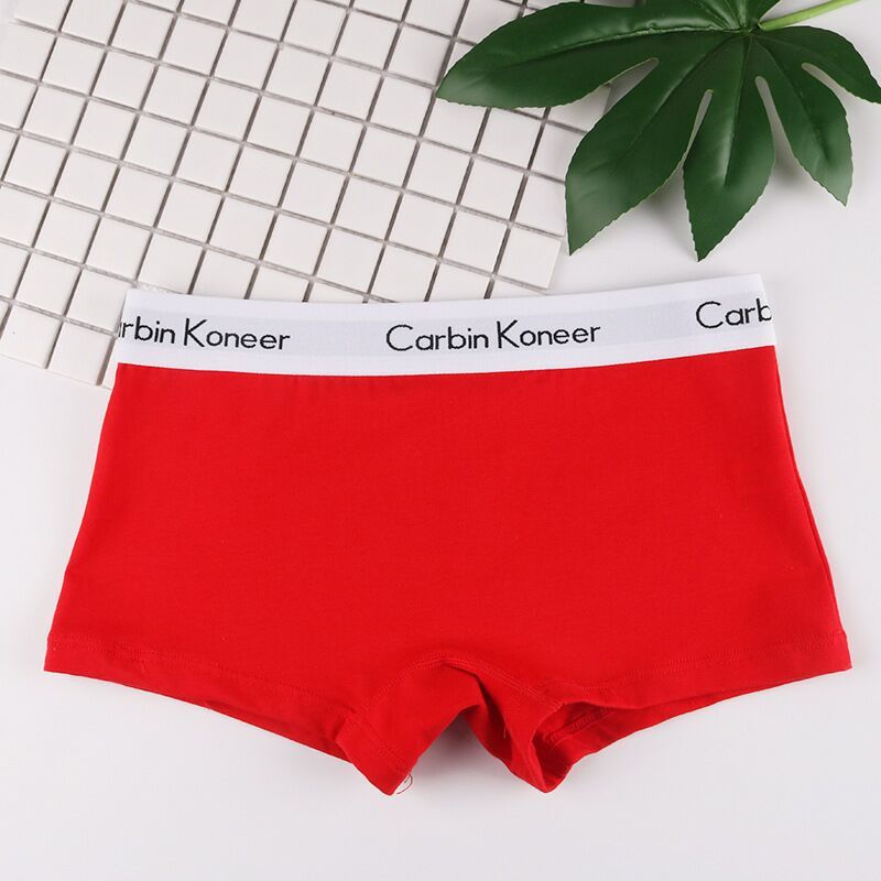 2 pairs of trendy brand large size underpants women's cotton T wide brim sports boxer top student pants