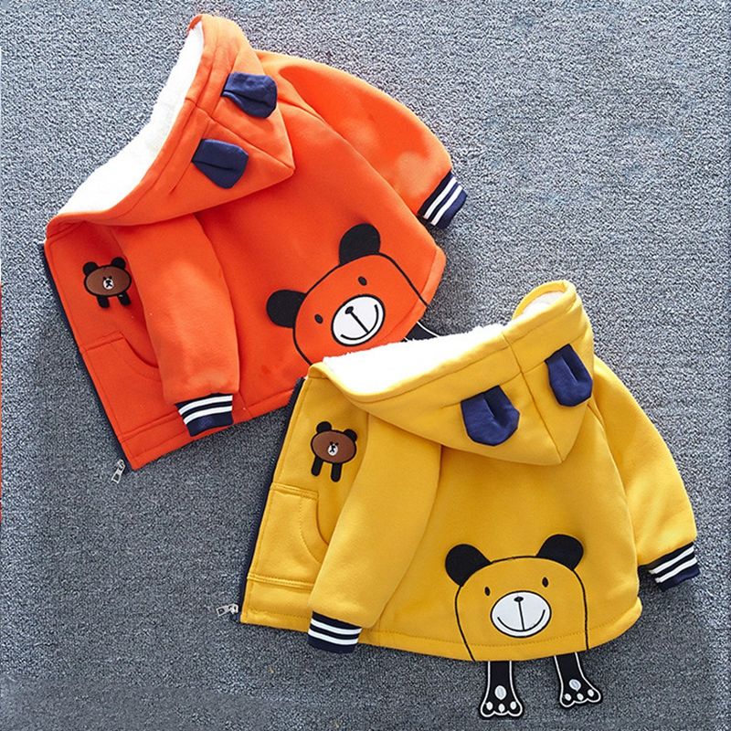 Children's clothing baby autumn and winter jacket spring zipper shirt men and women Plush Baby 1-2-3-4-5-6 years old