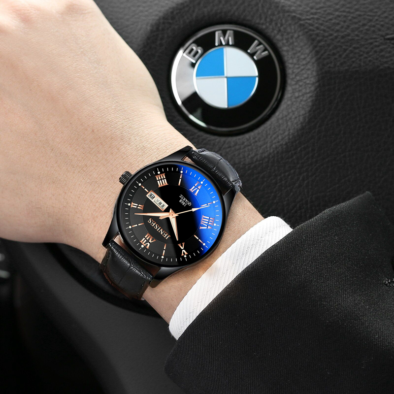 2020 new non mechanical watch watch men's real belt Korean men's watch waterproof student quartz watch fashion movement
