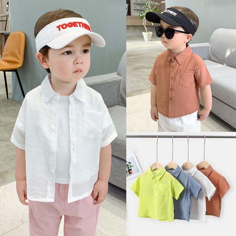 New short sleeve shirt for boys in summer