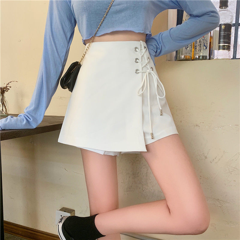 Autumn and winter thickening new high waist thin design sense bandage fashion pants skirt pants women's pants