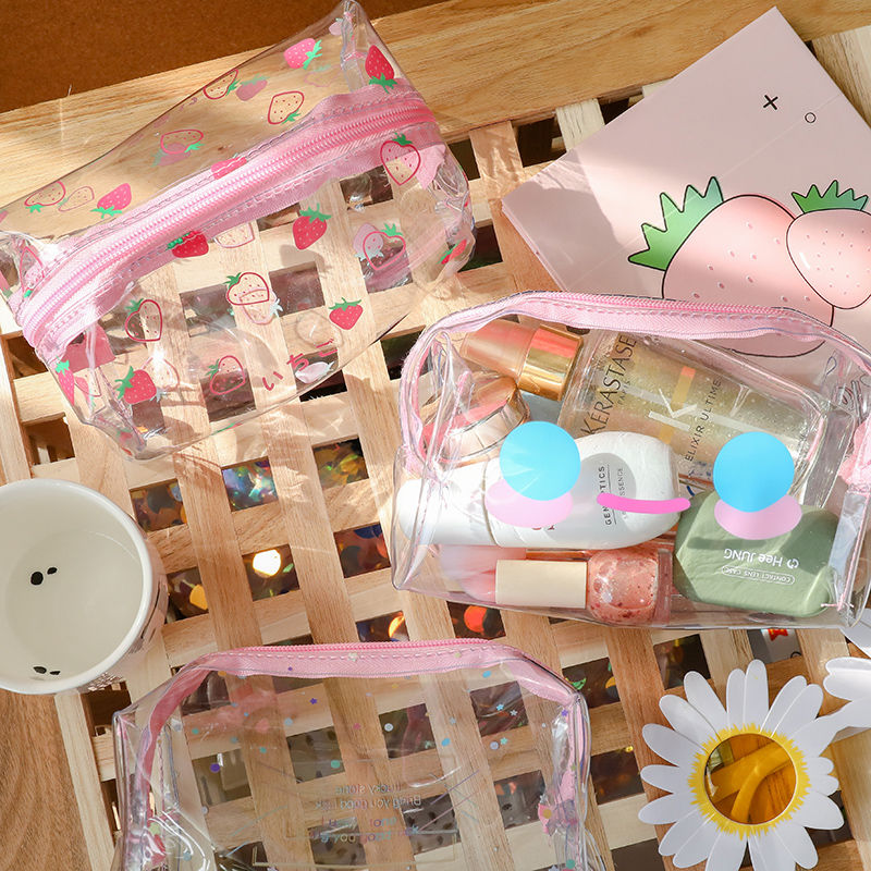 Net red make-up bag, super hot portable women's travel, large capacity transparent waterproof washing bag, storage bag box
