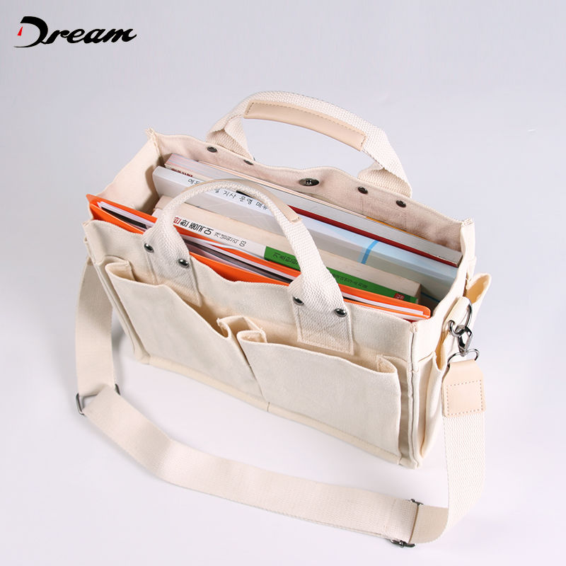 Canvas bag women's new fashion large capacity bag Korean single shoulder bag students' messenger bag women's handbag