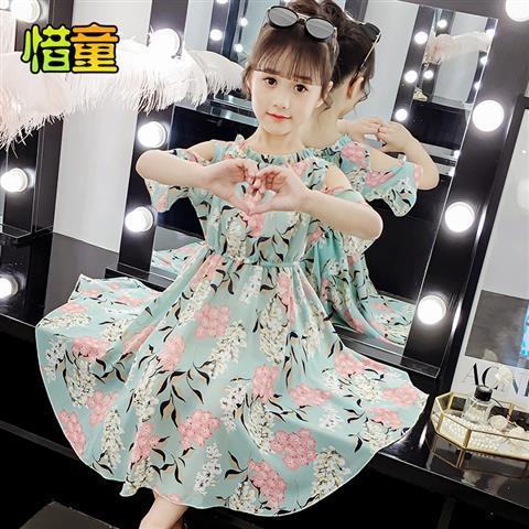Girl's dress 2021 new summer dress children's dress children's dress girl's Beach skirt Chiffon princess skirt fashion