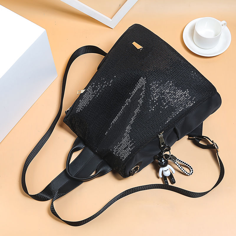 Sequin backpack women's 2021 new net red anti theft schoolbag women's Korean Oxford cloth backpack women's large capacity
