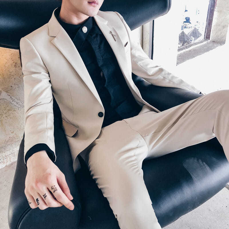 Men's suit Korean slim new fashion in autumn and winter