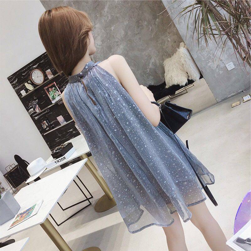Sexy women's nightclub dress new net red skirt Korean loose mesh FAIRY DRESS summer