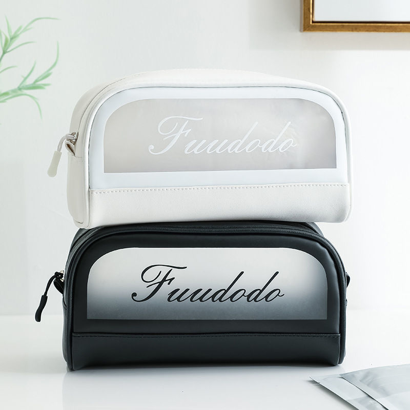 Ins net red make-up bag, waterproof and transparent wash bag, hand in hand to carry large capacity cosmetics storage bag