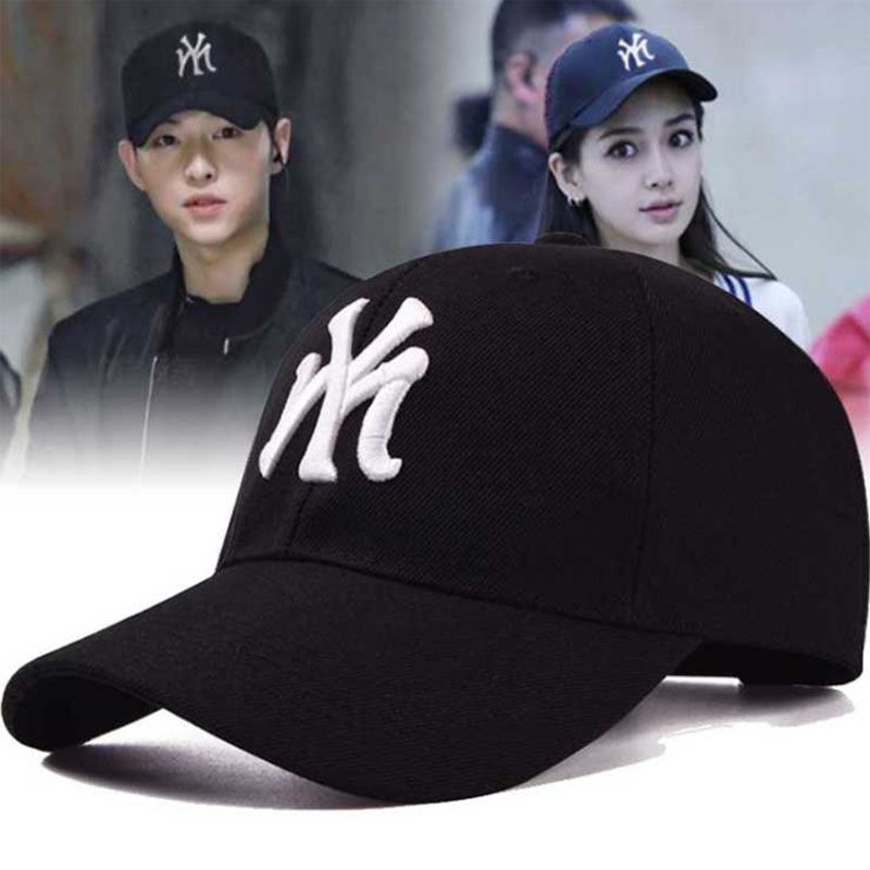 Korean fashion hat cap cap Korean casual versatile student couple cap male sunshade curved eaves Embroidered Baseball Cap female