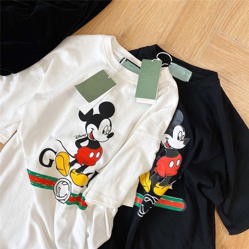 Official picture milk silk short sleeve T-shirt for women's ins fashion G's same Korean version loose Mickey upper garment