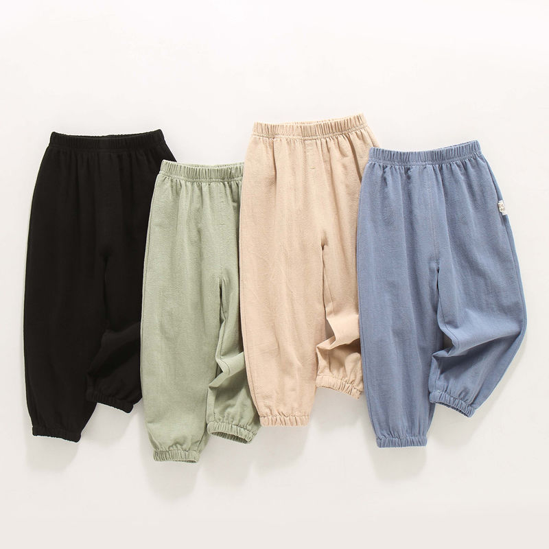 Children's anti mosquito pants summer thin wash cotton anti mosquito pants for children