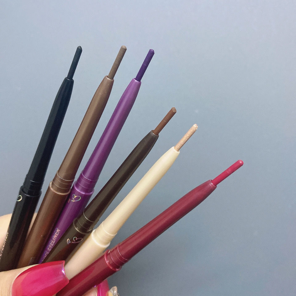 NOVO novice hard head, eye pencil, waterproof pen, waterproof, non staining, brown inner liner pencil pencil, female student.