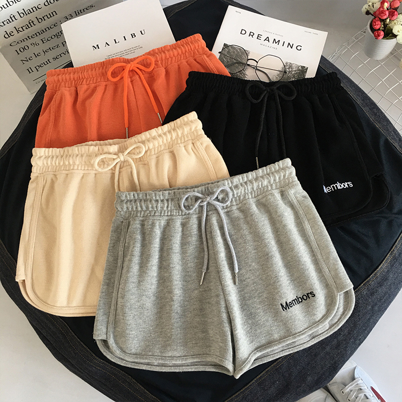 2021 mini sports shorts female summer leisure student high waist middle pants running loose Capris