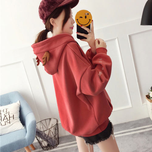 Super fire CEC Plush sweater 2017 new women's thickened fashionable warm Hoodie