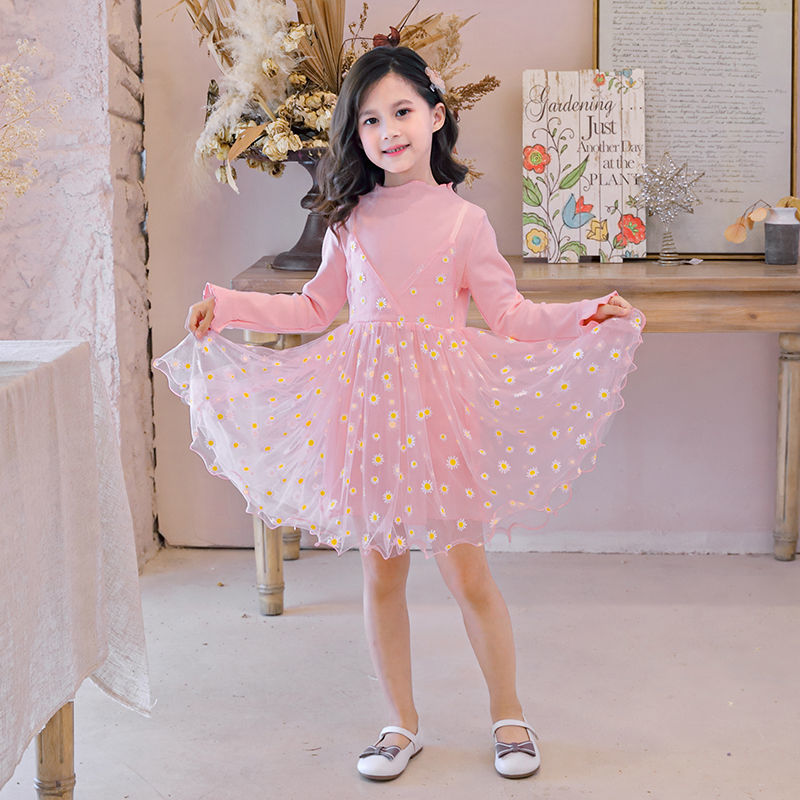 Girls' sweater skirt new winter skirt autumn winter children's Dress Girls' princess dress children's autumn dress