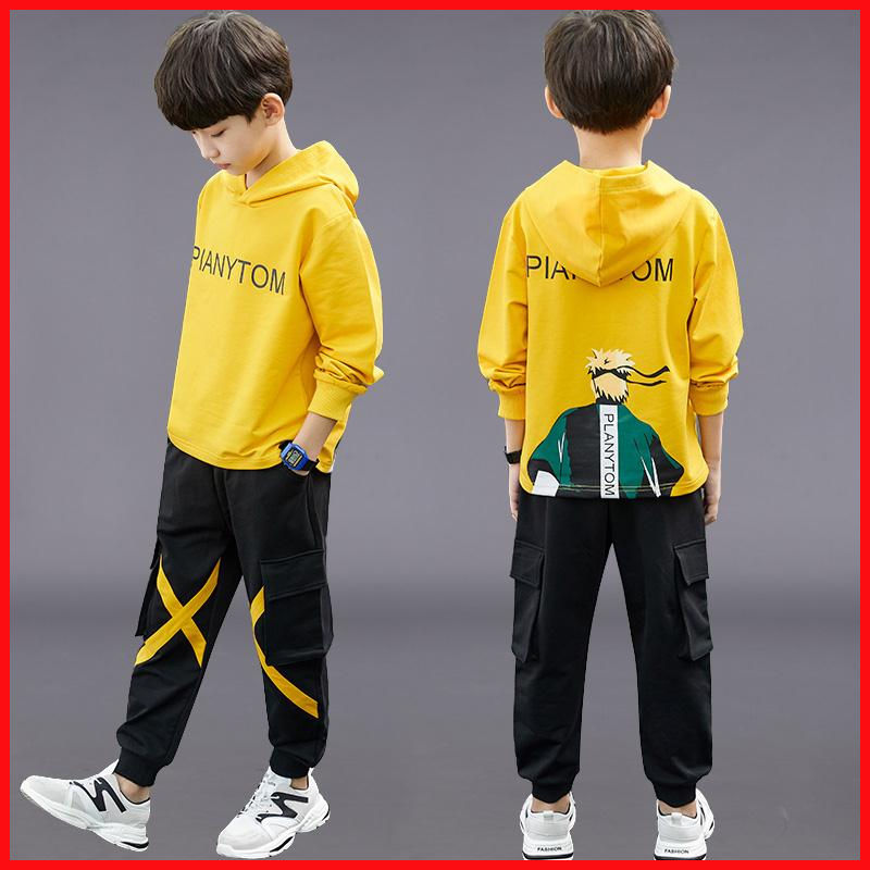 Children's clothing boys' Autumn suit new Korean children's spring and autumn clothes boys' long sleeve sweater two piece set