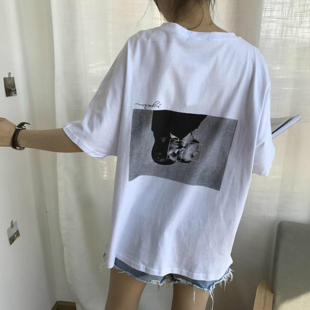 180g double grinding new Korean ins short sleeve T-shirt for women