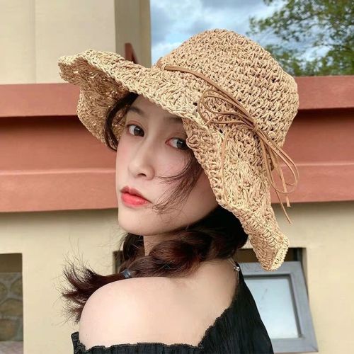 Straw hat female summer sun hat play Beach Hat Korean Trend versatile UV hat