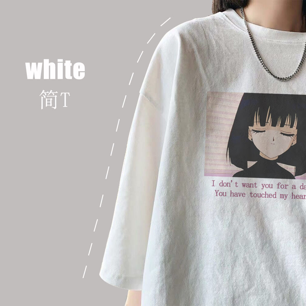 Pure cotton 2020 summer yuansuo wind BF Korean loose short sleeve T-shirt girl student cartoon top versatile girlfriends