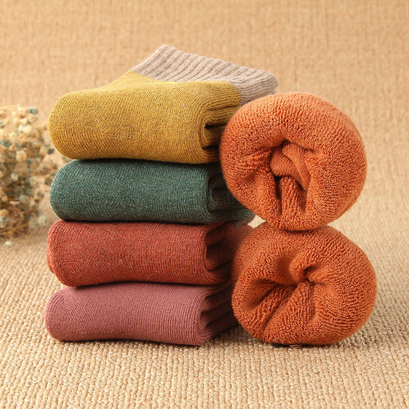 Plush and thickened children's socks thickened men's and women's terry towel socks in autumn and winter