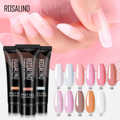 Rosalind quick extension crystal glue 15ml hose light treatment glue nail extension paper free manicure products