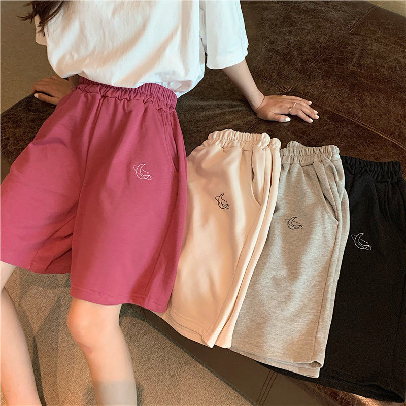 Versatile ins SHORTS CHILDREN summer Korean version loose skinny sports casual Capris wide leg pants students