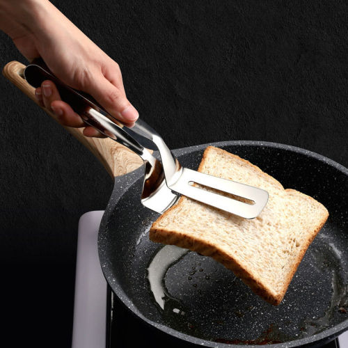 German 304 stainless steel fish shovel household kitchenware pancake frying shovel steak clip barbecue clip thickened food clip