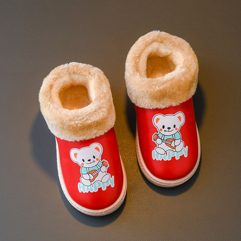 Children's cotton shoes winter boys' cotton shoes baby snow boots girls' shoes warm home cotton shoes waterproof