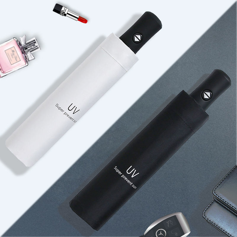 Ins full automatic umbrella male large three fold sunny umbrella female student male business umbrella reinforced windproof double umbrella