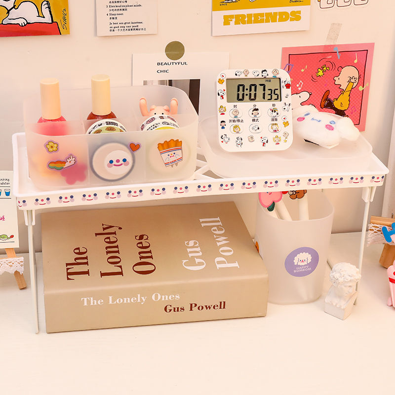 Girl's heart desktop shelf university dormitory bedside storage artifact college students' desk on dormitory
