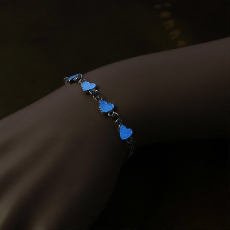 Ins luminous Bracelet star love flower luminous lovers Bracelet best friend fluorescent stone Anklet gift student
