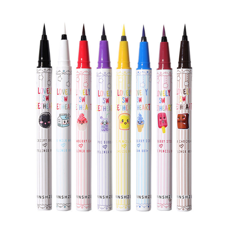MINSHZEE color Eyeliner Waterproof, sweat resistant, durable, no blink, white brown, very fine eyeliner.