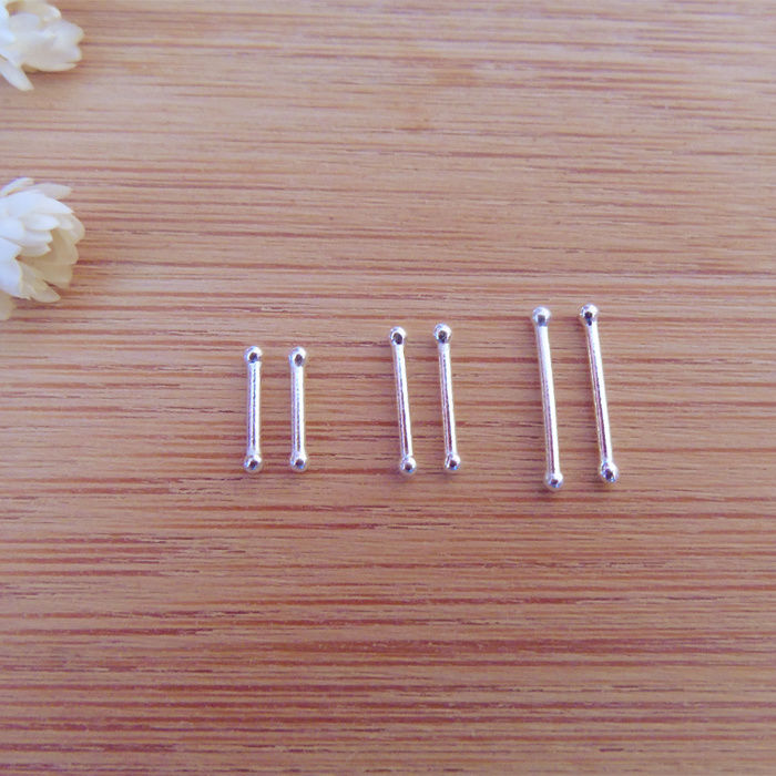 999 Sterling Silver Round Head ear stick ear stick ear needle Sterling Silver bean earnail Tremella decoration men's and women's anti allergy Earrings