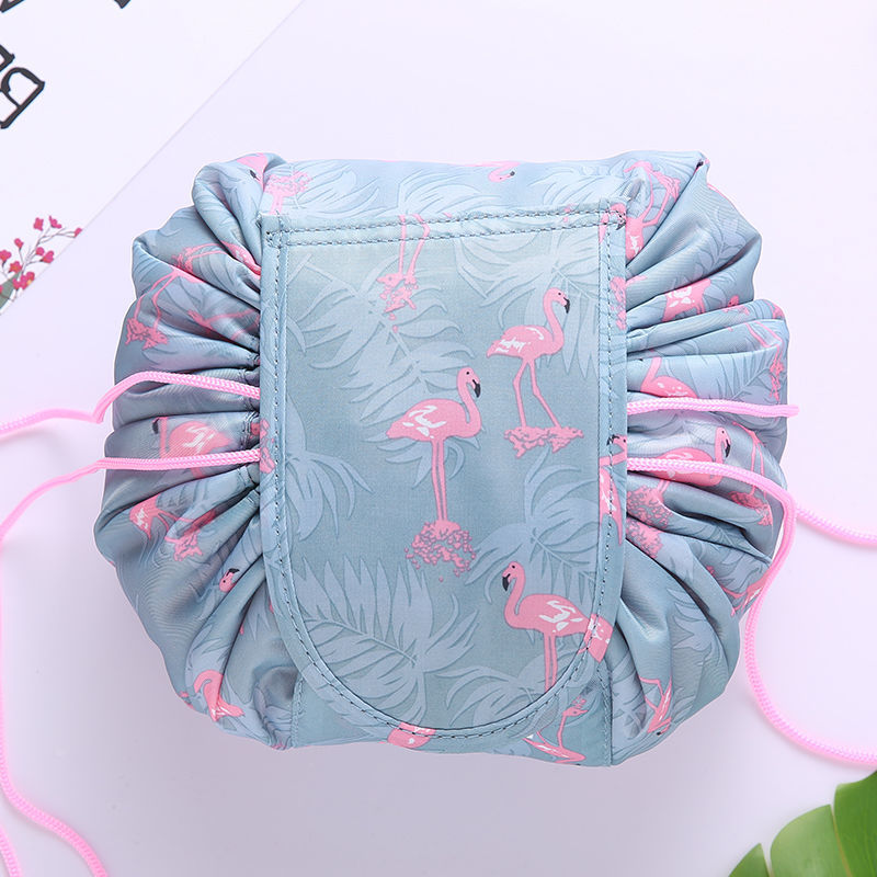 Korean lazy cosmetics storage bag large capacity portable magic drawstring storage bag travel make-up wash bag