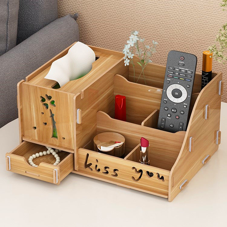 Drawer, tissue box, desktop, multifunctional cosmetic remote control, storage box, living room tea table