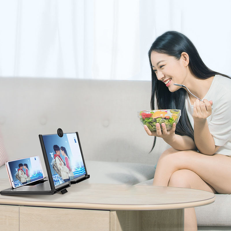 Mobile phone screen amplifier super large watch TV video artifact high definition eye protection amplifier 12 inch 14 inch mobile phone bracket
