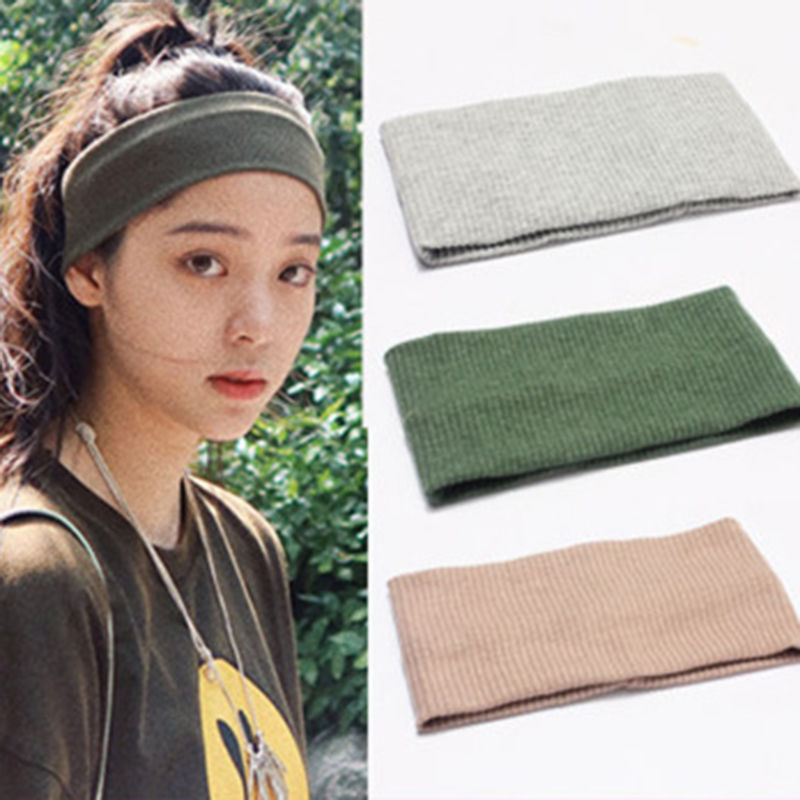 Ouyang tiktok, Nana, all match women, red sweating, sweat running, knitted headband, INS, headscarf.