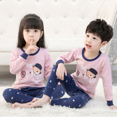 Cotton children's underwear autumn clothes autumn pants middle school children's suit Baby Boys Girls Pajamas long sleeves