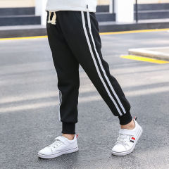 Autumn and winter Plush pants for boys and girls new leisure sports pants children's Korean children's school uniform pants