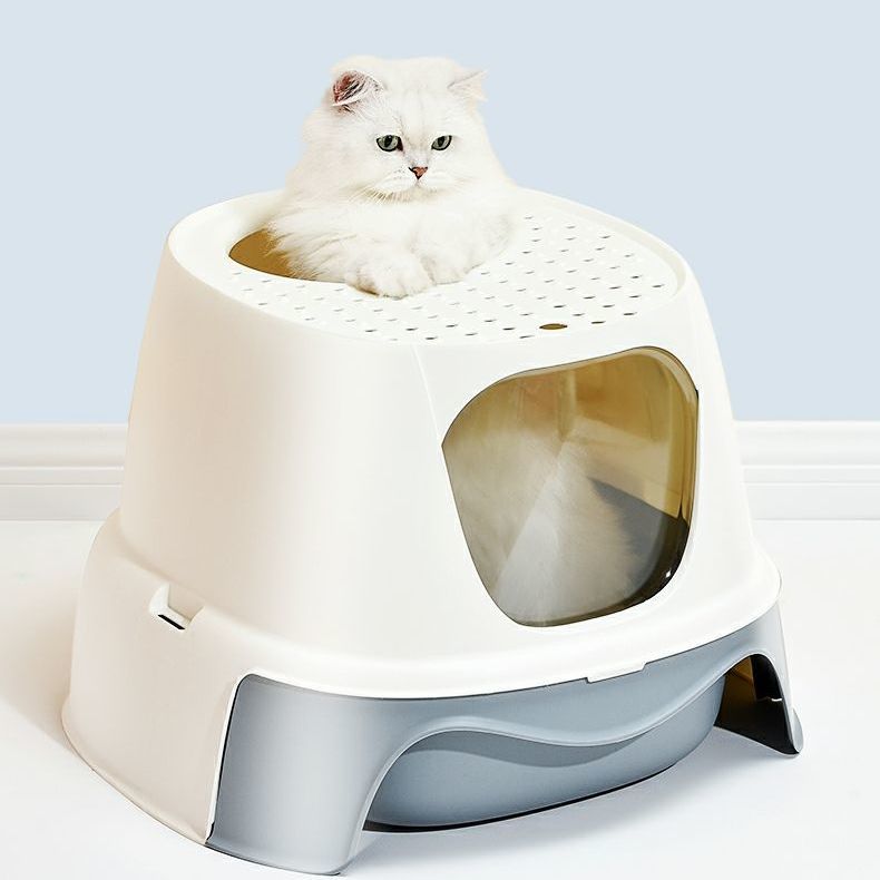 Cat litter basin drawer type anti splash cat litter basin extra large deodorizing top in cat products fully enclosed Cat Toilet