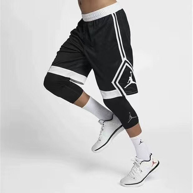 Basketball pants men's summer loose, fast drying and breathable sports shorts over the knee large underpants running training basketball suit Capris
