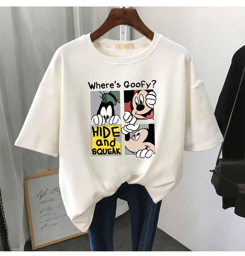Super fire CEC milk silk 2020 summer new BF languid girl fashion Mickey short sleeve T-shirt for women