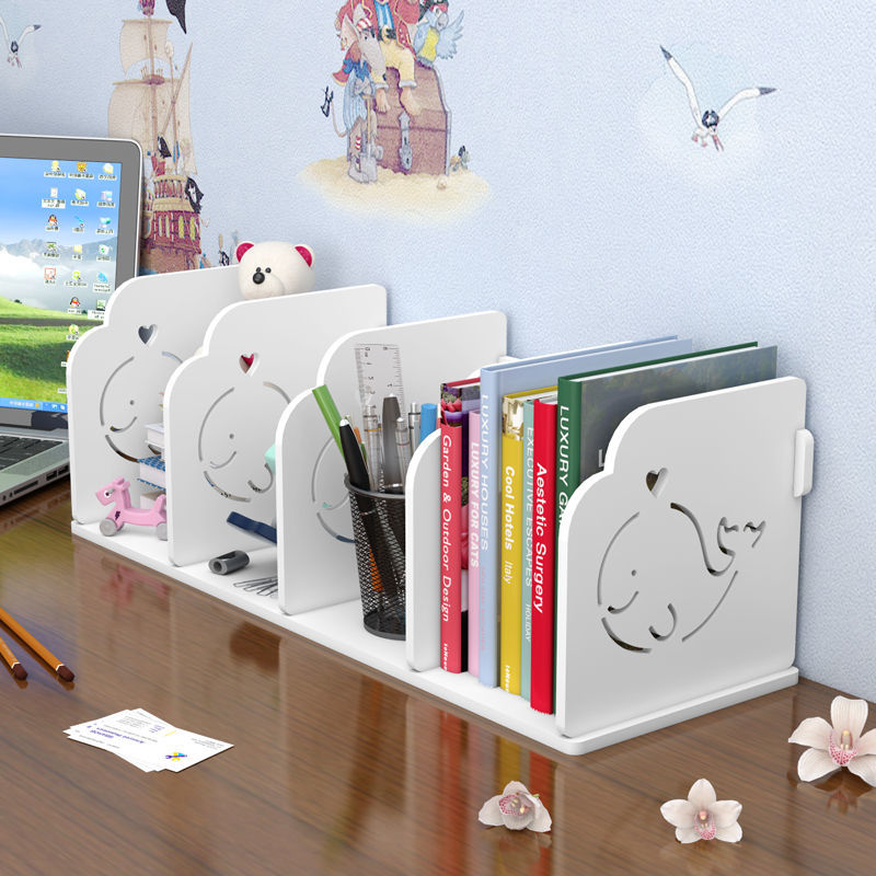 Simple bookshelf desktop storage arrangement shelf modern students' dormitory small bookcase office desk bookshelf storage
