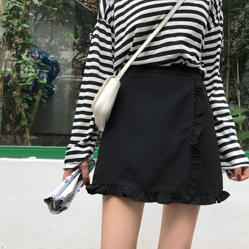 Real price ~ New Korean flounced A-line short skirt
