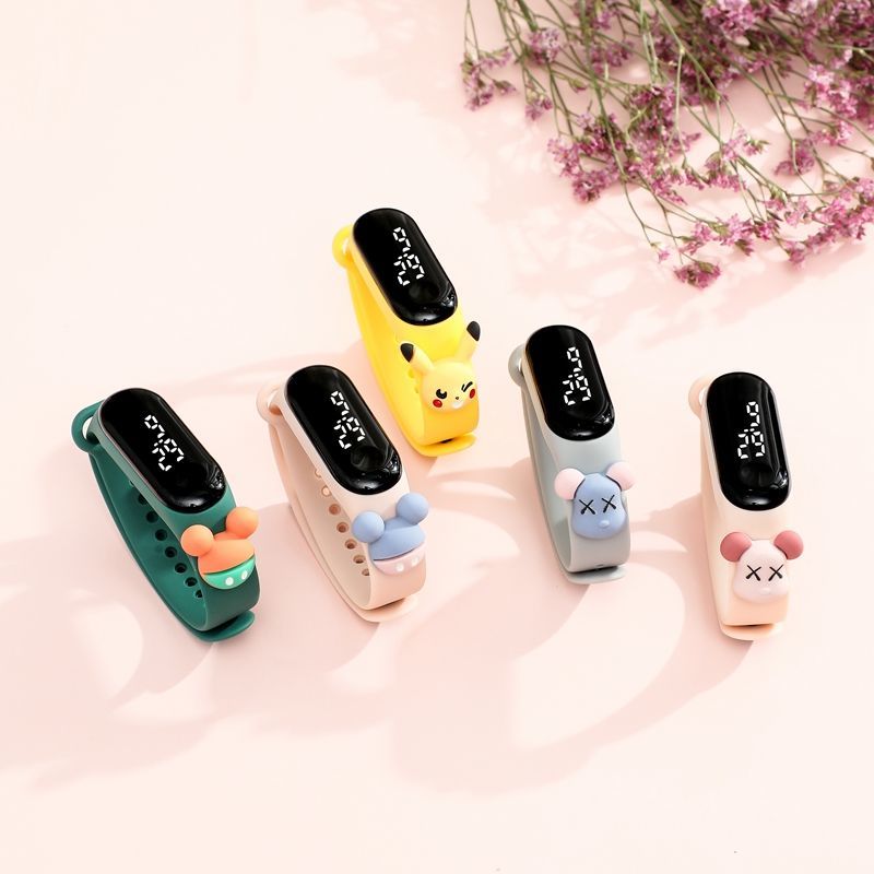 50m swimming waterproof cartoon children's electronic watch primary and secondary school students led Korean simple SPORTS BRACELET
